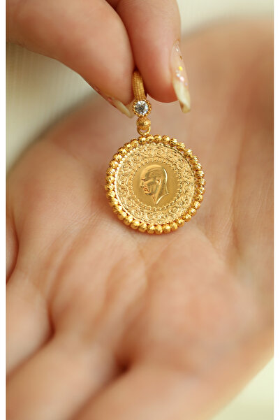 Kuyumcum 22 Ayar Altın Dorikalı Çeyrekli Kolye Ucu, Anneye Eşe Sevgiliye Hediye