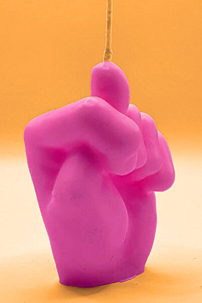 FANTASTİK SANAT ATÖLYESİ Dekoratif Hediyelik Vanilya Kokulu Nah Yapan Nah Çeken El Mumu - 90 gram - 10 Cm