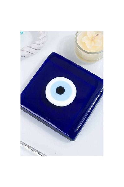 kukohomes Capac de scurgere din sticlă cu margele Evil Eye, ornament pentru scurgere de baie, capac decorativ pentru scurgere 10*10