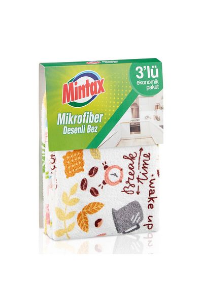 Mintax Microfiber Patterned Cloth Economical Pack of 3 2 Packs