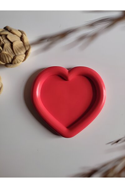 E.M.S AVM Takı Tabağı NAR ÇİÇEĞİ RENK Dekoratif Tabak Organizer Tabak Bulut Tabak Kalp Tabak 13,5 X 12,5 Cm.