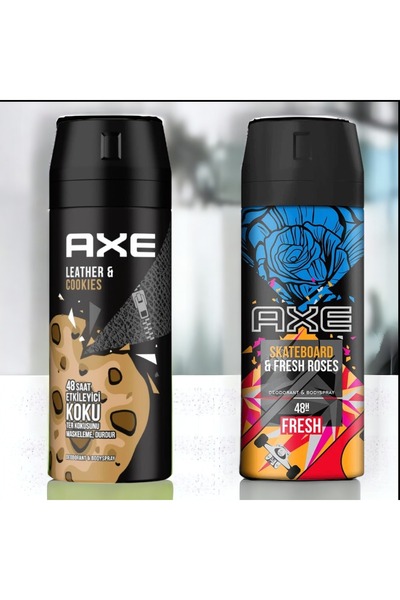 Axe Deodorant 150 ml. Leather Cookies+Axe Deodorant 150 ml. Skateboard