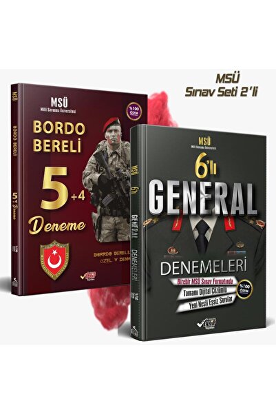 Liyakat Yayınları MSÜ Kazandıran 2’li Deneme Seti -MSÜ Bordo Bereli Deneme-Ge...