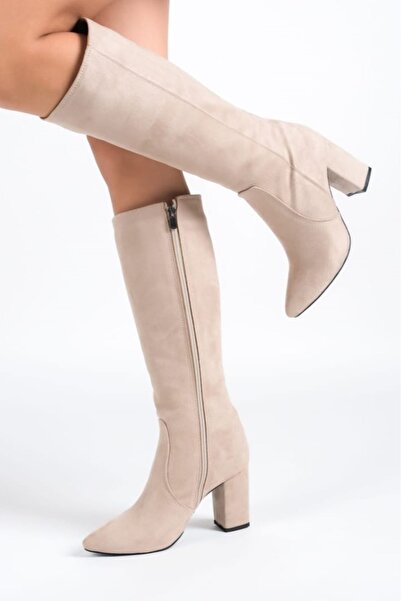 Ayakkabı Podyumum حذاء "CECE" ذو عشرة شمواه وسحاب مدبب وكعب سميك 9 سم