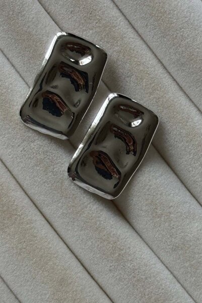 AMORE.İST STORE Dikdörtgen Plaka Küpe