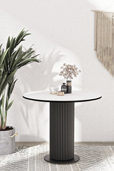 AVVİO LİLA 90X90 YUVARLAK MUTFAK MASASI YEMEK ODASI MASASI