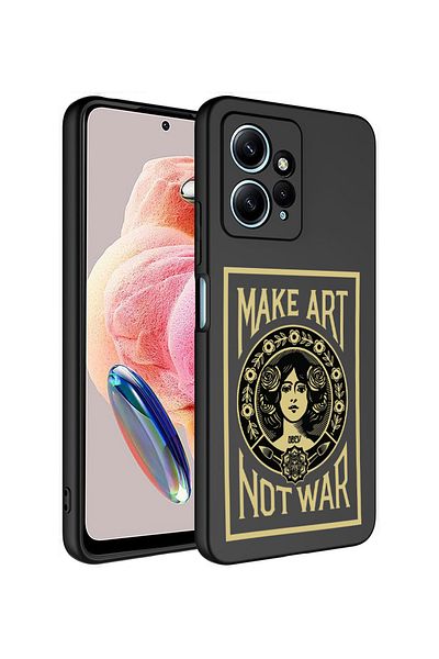 Merwish غطاء حماية من السيليكون لهاتف Xiaomi Redmi Note 12 4G متوافق مع تصميم فني مخملي من الداخل باللون الأسود