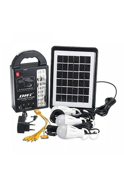 gold honey Dat At-999 Güneş Enerjili Şarjlı Aydınlatma Cihazı Kamp Piknik Çadır Balıkçı Solar Lamba Işıldak