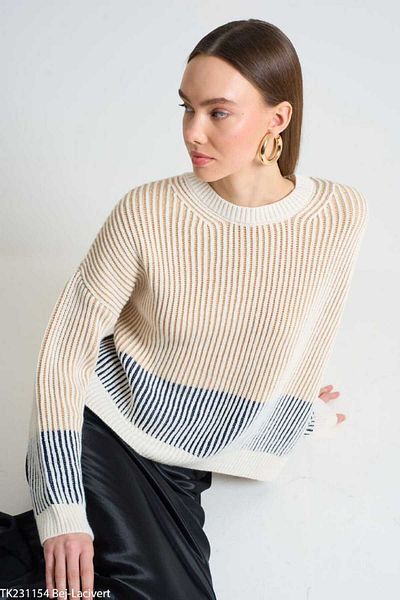 Litesa Pulover de damă oversize tricot cu guler raglan