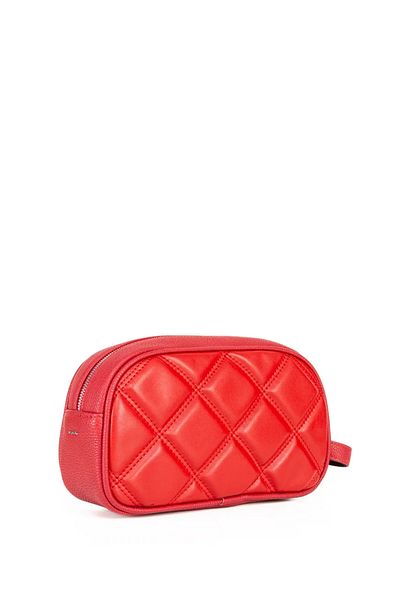 MORCA Personal Shaving & Makeup Care Bag Quilted Red