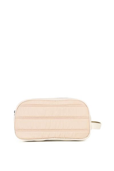 MORCA Personal Shaving & Makeup Care Bag Fabric Plain Beige