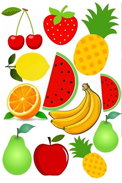 hediyehobihersey Yerli Malı Haftası Meyveler Şekerli Kağıda Baskı Yenilebilir Kağıt Kurabiye Baskısı