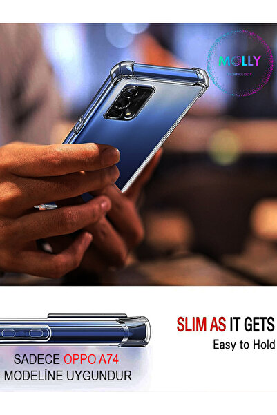 Molly Anti-Shock Transparent Silicone Case with Reinforced Corners for Oppo A74