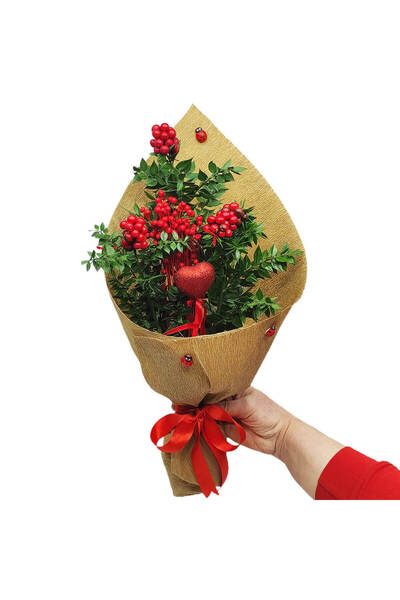 Sönmez Yılbaşı Çiçeği (Kokina) Buketi