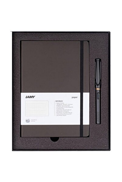 Lamy SAFARİ MAT SİYAH DOLMA KALEM (M UÇ) VE A5 DEFTER SETİ