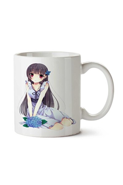 ART HEDİYE كوب أنيمي-PNG-Clipart فتاة زهرية لطيفة مطبوع على الجانبين