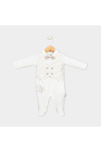 Babydola baby boy vest romper with bow tie 100% cotton oeko tex certified