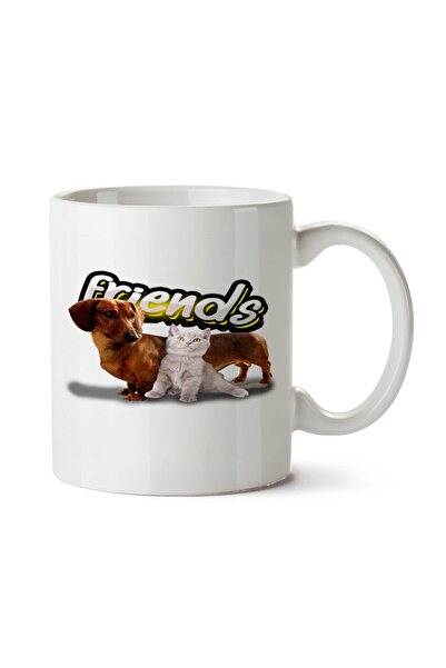 ART HEDİYE كوب Amigos Sinceros Friends مطبوع على الجانبين