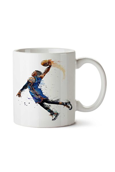 ART HEDİYE كأس كرة السلة Russell Westbrook.jpeg مطبوع على الجانبين