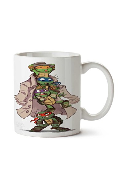 ART HEDİYE كوب بطبعة سلاحف النينجا من التسعينيات على الجانبين