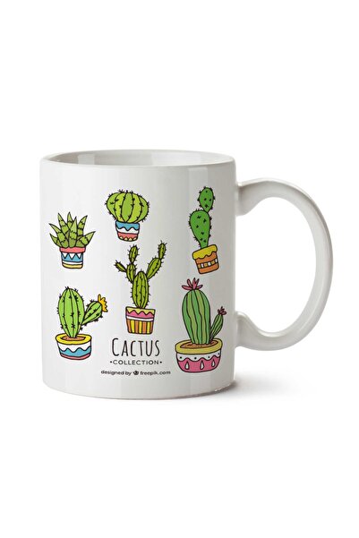 ART HEDİYE كوب بطبعة جانبين من مجموعة الصبار