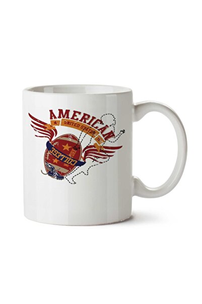 ART HEDİYE كوب مطبوع على الجانبين من American United State