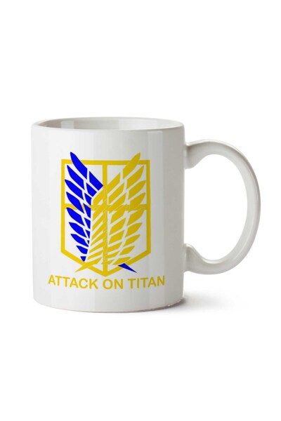 ART HEDİYE كوب مطبوع على الجانبين من Attack On Titan 5