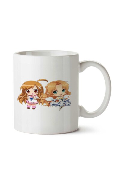 ART HEDİYE كوب مطبوع على الجانبين من ANIME CHIBI