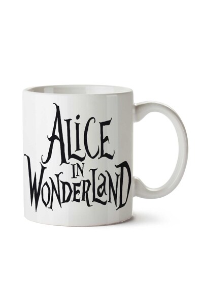 ART HEDİYE كوب مطبوع على الجانبين من Alice In Wonderland