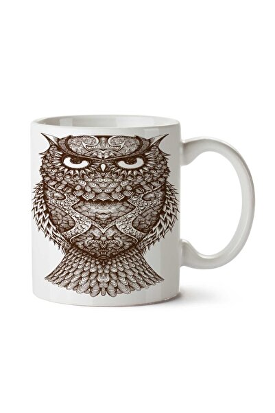ART HEDİYE كوب على شكل بومة Owl2.png مطبوع على الجانبين
