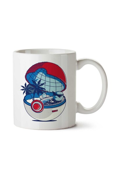 ART HEDİYE كوب بوكيمون بلو بوك هاوس سكويرتل مطبوع على الجانبين