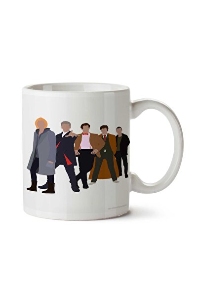 ART HEDİYE كوب مطبوع على الجانبين من All 5 Modern Doctors (تشمل 13th Doctor)