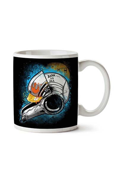 ART HEDİYE Born To Ill Rebel Alience Pilot Helmet Star Wars.png Two Sided Pri...