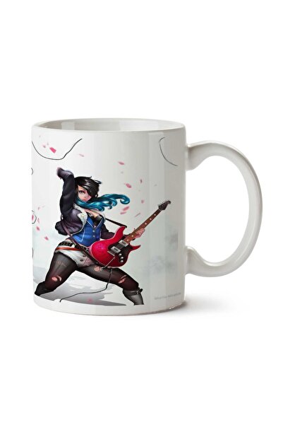 ART HEDİYE كوب مطبوع على الجانبين من الرسوم المتحركة جيتار الرسوم المتحركة