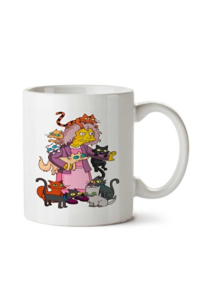 ART HEDİYE كوب مطبوع عليه قطط سيمبسون 08 على الجانبين