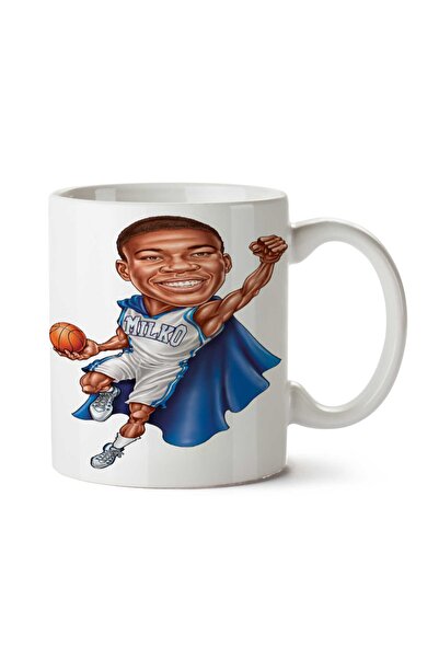 ART HEDİYE كأس كرة السلة ميلووكي باكس جيانيس Antetokounmpo.png مطبوع على الجا...