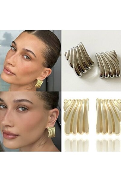 Riche Accessoire Hailey Büyük Boy Kare Küpe