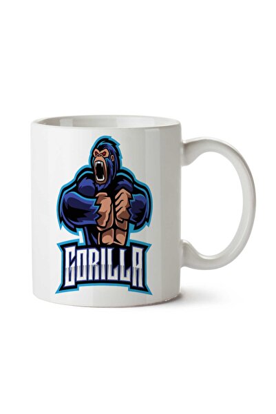 ART HEDİYE كوب غوريلا غاضب مطبوع على الجانبين
