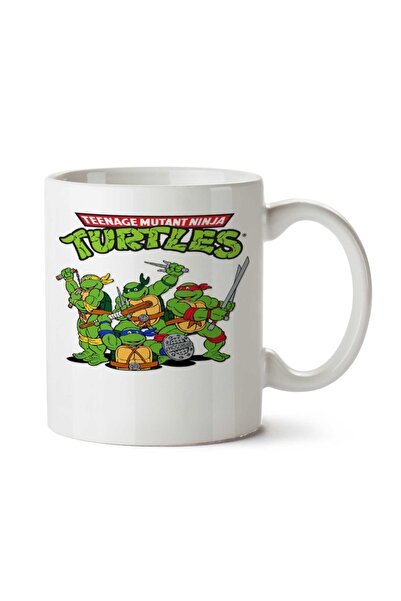 ART HEDİYE كوب سلاحف النينجا مطبوع على الجانبين من السلحفاة في التسعينيات