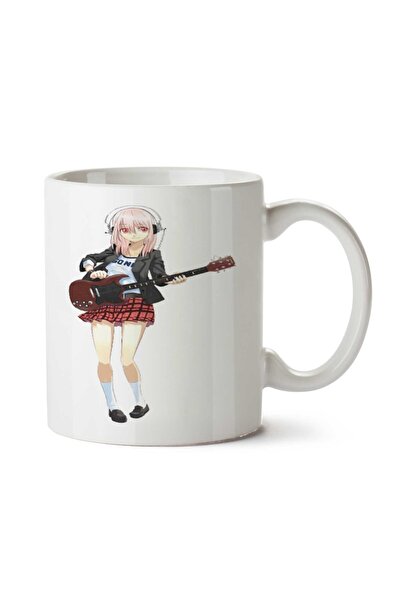 ART HEDİYE كوب نسائي مطبوع على الجانبين من Anime Guitar