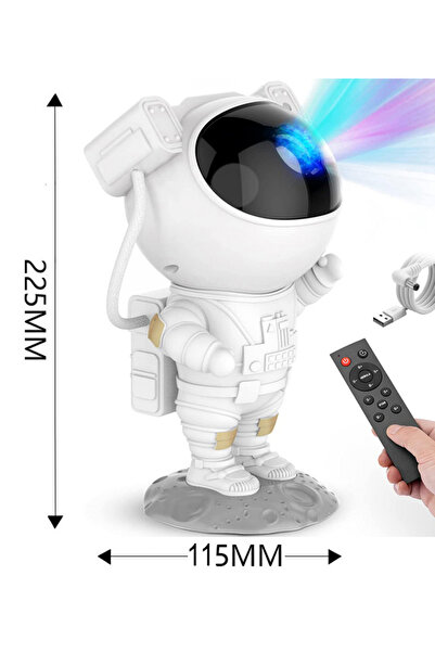 Genel Markalar Astronot Projektör Gece Masa Lambası Galaxy Gökyüzü Star Projeksiyon Kumandalı Samanyolu Aydınlatma