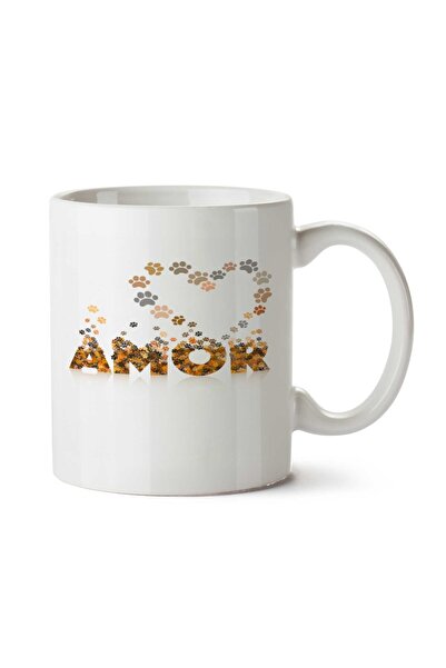 ART HEDİYE كوب مطبوع عليه عبارة "I Love Love" على الوجهين