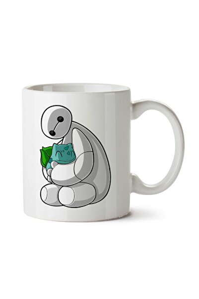 ART HEDİYE 6 Big Hero Pokemon Bulbasaur Two Sided Printed Mug