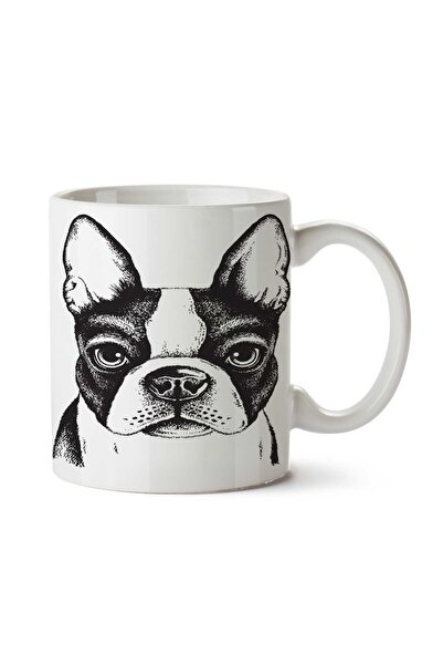 ART HEDİYE كوب مطبوع على الجانبين من Boston Terrier French Bulldog Puppy.png