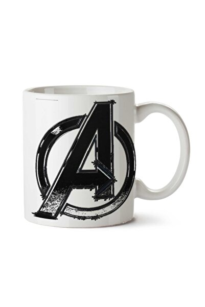 ART HEDİYE Avengers Logo Black Widow Marvel Shield.png Two Side Printed Mug