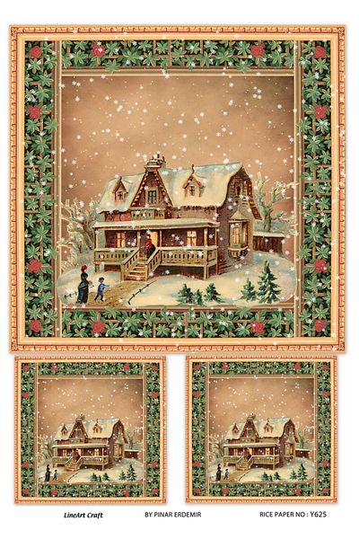 LİNEART LineArt Brass Decopage Paper LA-Y625