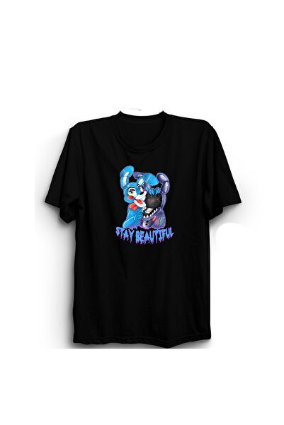 The Fame Five Nights at Freddy's, Bonnie Bunnie, Stay Beautiful, Fnaf, 5Naf, Game, Oyun Tişört