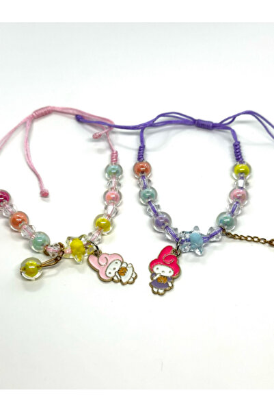 facnspt كاواي سانريو - سوار حبل للزوجين مطرز بالخرز