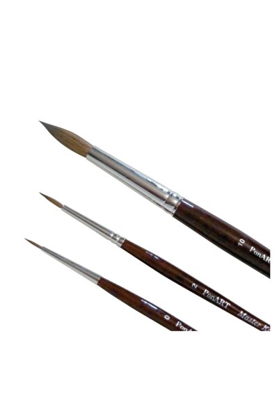 Ponart Серія: 301 Самур Водна фарба та пензель для розпису №: 3/0