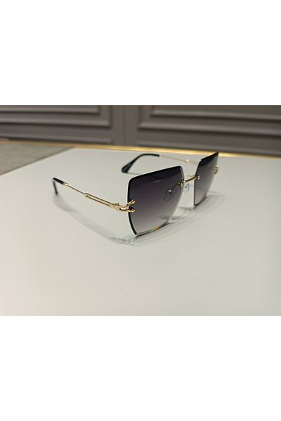 PERİ GÖZLÜK Smoke Black - Sunglasses, Square Cut, Laser Cut Frameless